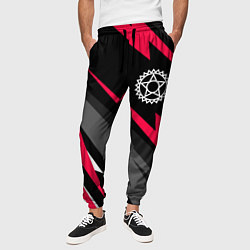 Брюки на резинке мужские Black Butler electro lines, цвет: 3D-принт — фото 2