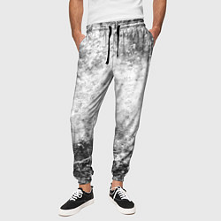 Брюки на резинке мужские Абстракция - серый ветер, цвет: 3D-принт — фото 2