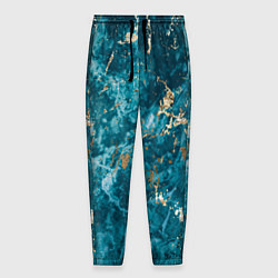 Мужские брюки Мраморная текстура с золотом