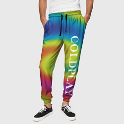 Брюки на резинке мужские Coldplay moon music album, цвет: 3D-принт — фото 2
