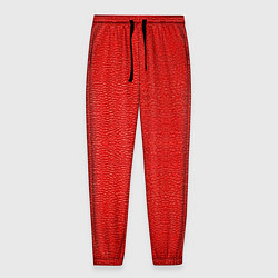 Брюки на резинке мужские Красная кожаная текстура, цвет: 3D-принт