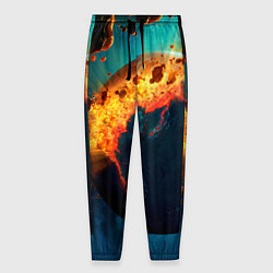 Брюки на резинке мужские Взрыв планеты, цвет: 3D-принт