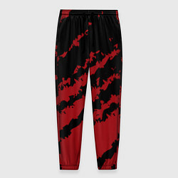 Брюки на резинке мужские The color is red and black, цвет: 3D-принт