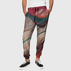 Брюки на резинке мужские Абстракция из бумаги и краски, цвет: 3D-принт — фото 2