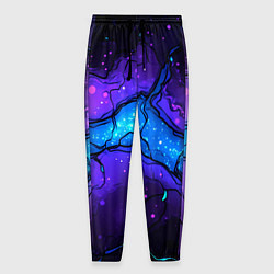 Брюки на резинке мужские Синяя звездная полоса в плите текстура, цвет: 3D-принт
