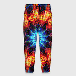 Брюки на резинке мужские Фрактальная узорная абстракция, цвет: 3D-принт