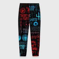 Брюки на резинке мужские Twenty one pilots rock pattern, цвет: 3D-принт