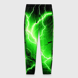 Брюки на резинке мужские Color green black, цвет: 3D-принт