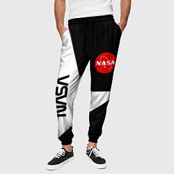 Брюки на резинке мужские Nasa текстура геометрия, цвет: 3D-принт — фото 2