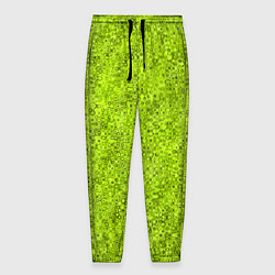 Брюки на резинке мужские Салатовый текстурированный, цвет: 3D-принт
