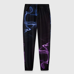 Брюки на резинке мужские Color black blue pink, цвет: 3D-принт