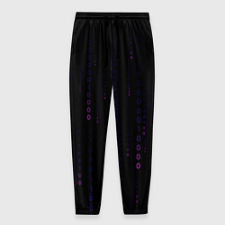 Брюки на резинке мужские Color black pink, цвет: 3D-принт