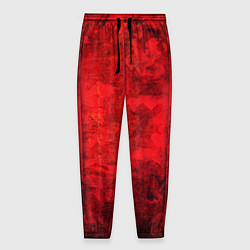 Мужские брюки Абстракция - red shabby wall
