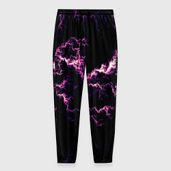 Брюки на резинке мужские Lightning pink glow, цвет: 3D-принт