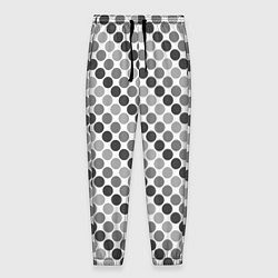 Мужские брюки Черный и серый горох на белом фоне