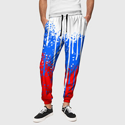 Брюки на резинке мужские Патриот - флаг, цвет: 3D-принт — фото 2