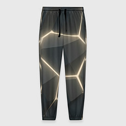 Брюки на резинке мужские Объемные серые плиты, цвет: 3D-принт