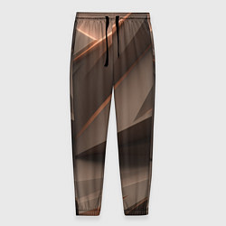 Брюки на резинке мужские Кофейная объемная текстура, цвет: 3D-принт