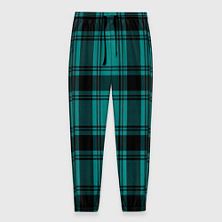 Брюки на резинке мужские Checkered dark blue, цвет: 3D-принт