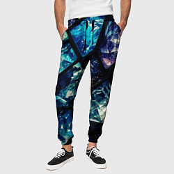 Брюки на резинке мужские Текстура драгоценных камней, цвет: 3D-принт — фото 2