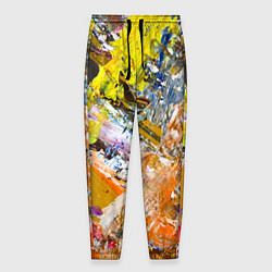 Брюки на резинке мужские Живая Абстракция: Поток Цветов и Форм в Постоянном, цвет: 3D-принт