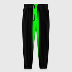 Брюки на резинке мужские Color green black lines, цвет: 3D-принт