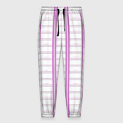 Мужские брюки Color white cage pink line