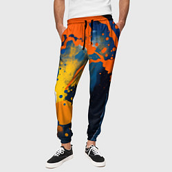 Брюки на резинке мужские Краска на стене, цвет: 3D-принт — фото 2