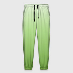 Брюки на резинке мужские Градиент нежно-зеленый, цвет: 3D-принт