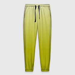 Брюки на резинке мужские Градиент лаймовый, цвет: 3D-принт