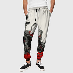 Брюки на резинке мужские Разводы краски, цвет: 3D-принт — фото 2