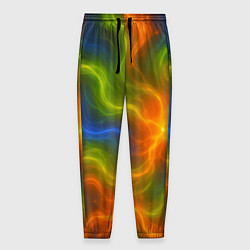 Брюки на резинке мужские Разноцветный дым, цвет: 3D-принт