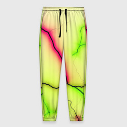 Брюки на резинке мужские Multicolored lightning, цвет: 3D-принт