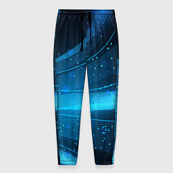 Брюки на резинке мужские Абстракция волнистых линий, цвет: 3D-принт