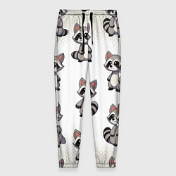 Брюки на резинке мужские Много енотов, цвет: 3D-принт