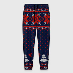 Мужские брюки Новогодний вязаный узор