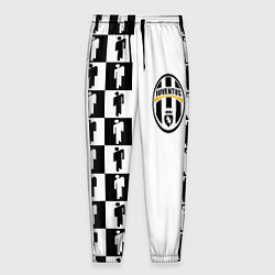 Брюки на резинке мужские Ювентус паттерн люди, цвет: 3D-принт