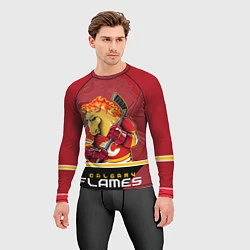 Рашгард мужской Calgary Flames, цвет: 3D-принт — фото 2
