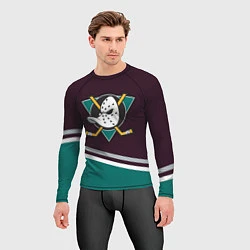 Рашгард мужской Anaheim Ducks, цвет: 3D-принт — фото 2