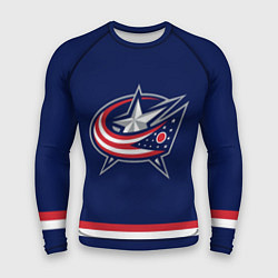 Рашгард мужской Columbus Blue Jackets, цвет: 3D-принт