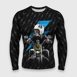 Рашгард мужской Кот байкер, цвет: 3D-принт