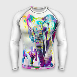 Рашгард мужской Акварельные слоны, цвет: 3D-принт