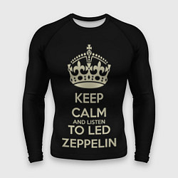 Рашгард мужской Keep Calm & Led Zeppelin, цвет: 3D-принт