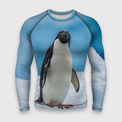 Рашгард мужской Пингвин на айсберге, цвет: 3D-принт