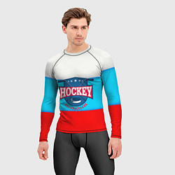 Рашгард мужской Hockey Russia, цвет: 3D-принт — фото 2
