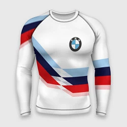Рашгард мужской BMW БМВ WHITE, цвет: 3D-принт