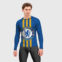 Рашгард мужской FC Chelsea: Gold Lines, цвет: 3D-принт — фото 2