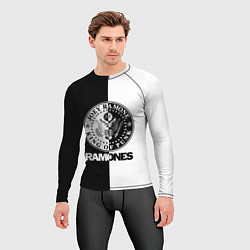 Рашгард мужской Ramones B&W, цвет: 3D-принт — фото 2
