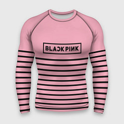 Рашгард мужской Black Pink: Black Stripes, цвет: 3D-принт