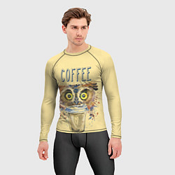 Рашгард мужской Owls like coffee, цвет: 3D-принт — фото 2